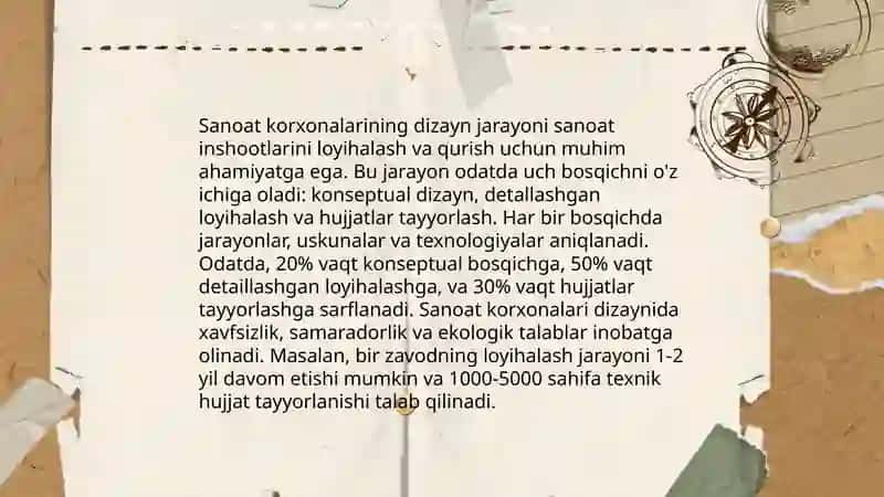 Sanoat korxonalarini loyihalash 4
