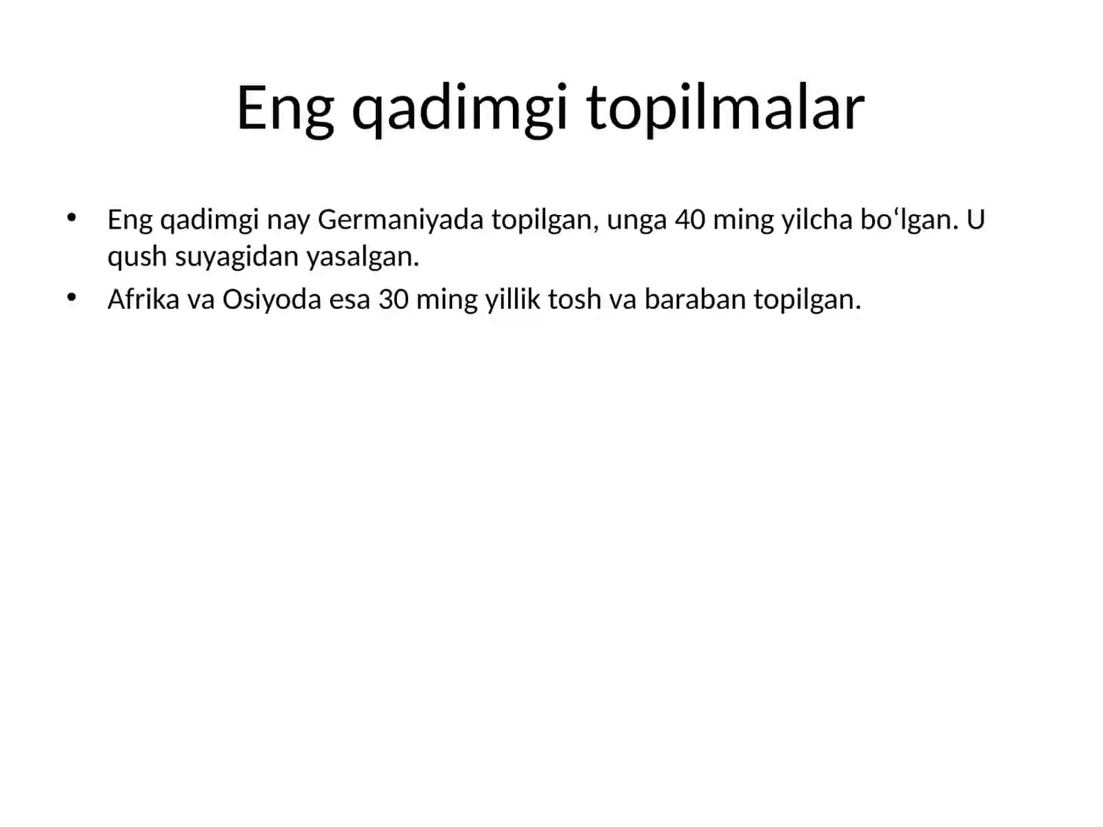 Birinchi musiqiy asboblar 4