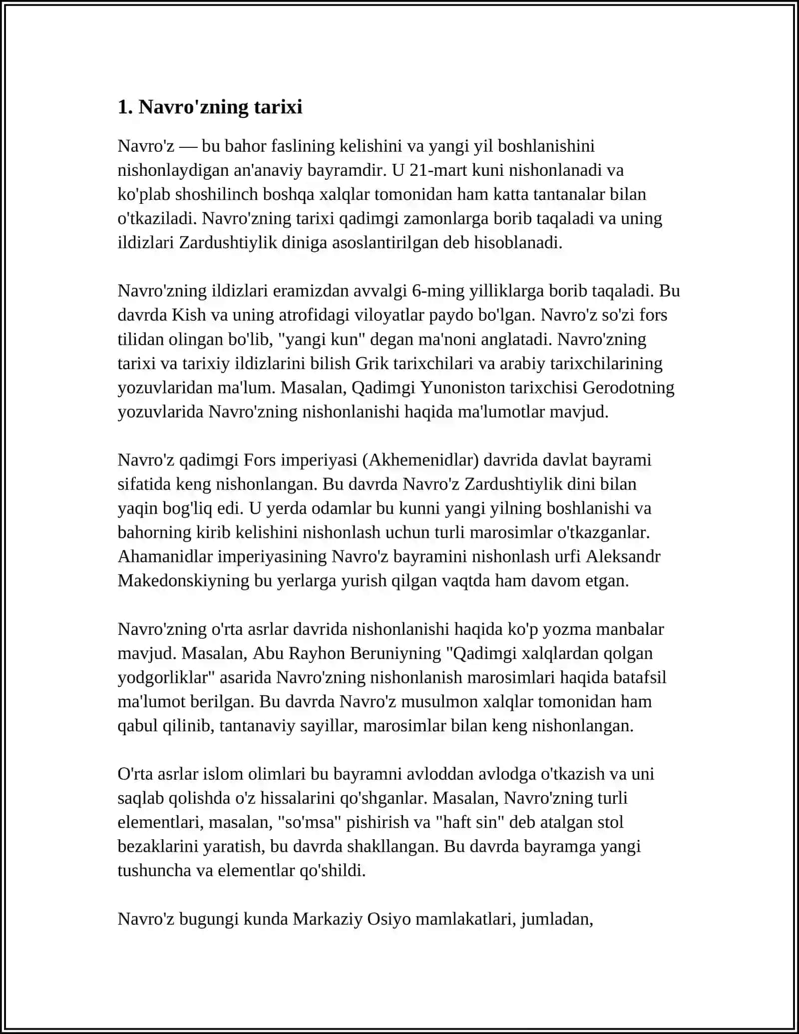 Oʻzbek milliy bayramlari: Navro'z, Mustaqillik kun, Ramazon va Qurbon hayitlari 4