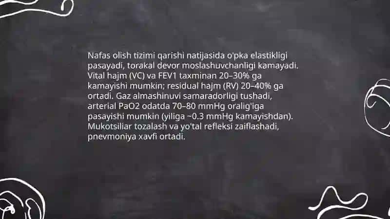 Keksa bemor. Keksa organizmning fiziologik xususiyatlari 4