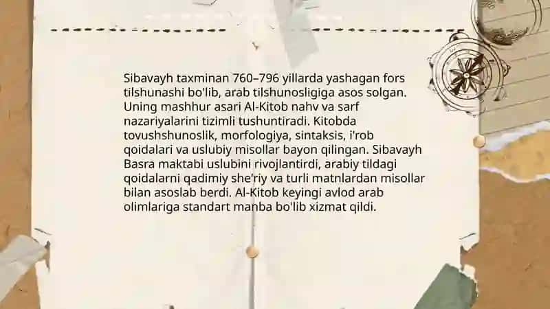 O'rta asrlar tilshunosligi (Arab va O'rta Osiyoda til ilmining taraqqiyoti) 4