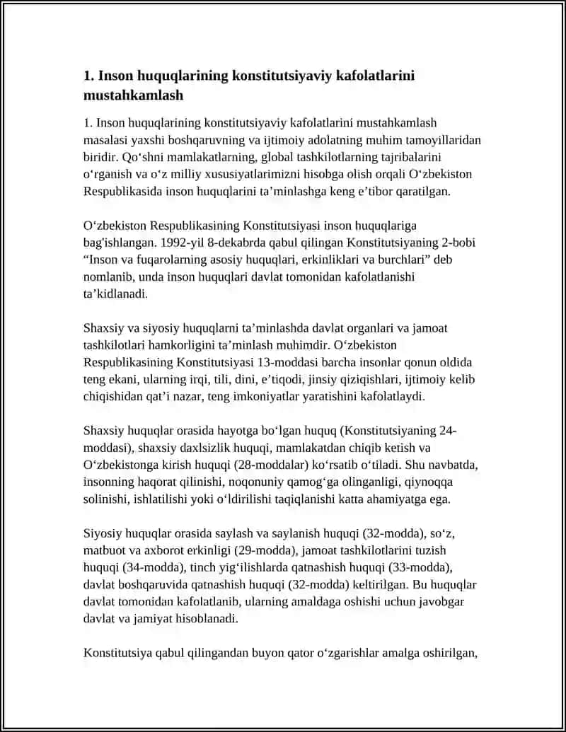 INSONNING SHAXSIY HAMDA SIYOSIY HUQUQLARINI MUSTAHKAMLASH MASALALARI 4