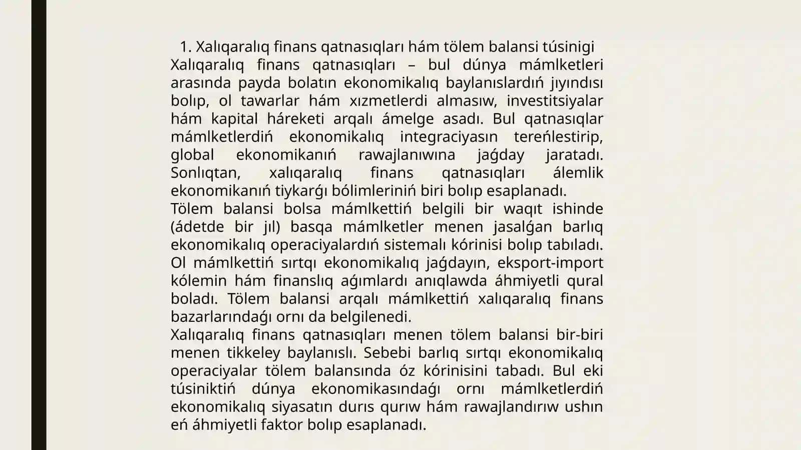 Xalıqaralıq finans qatnasıqlarında tölem balansın basqarıw 4
