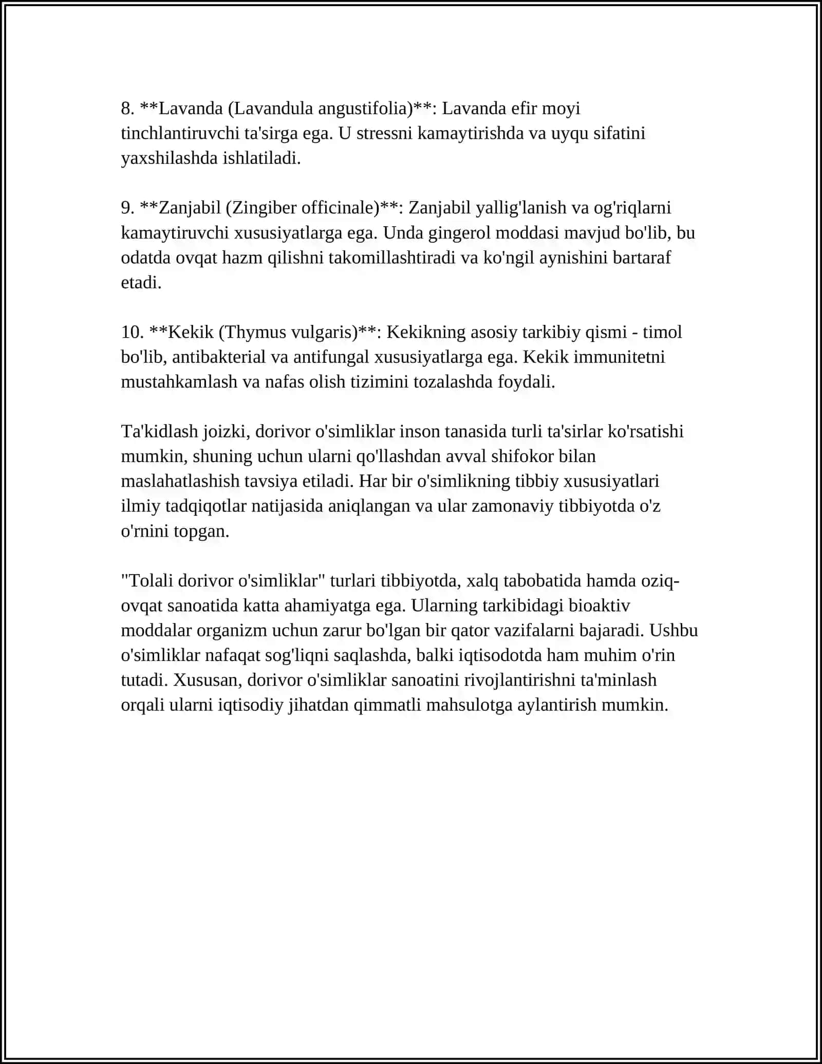 TOLALI DORIVOR ÕSIMLIKLAR 4