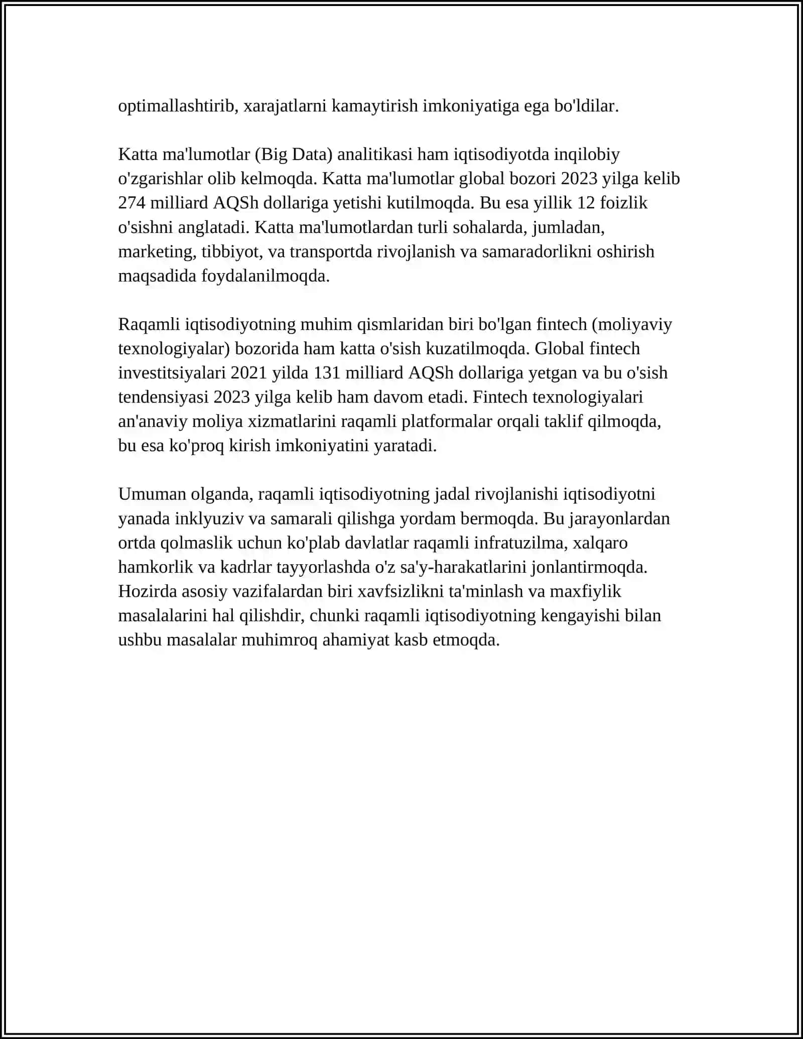 YANGI OʻZBEKISTON TARAQQIYOTIDA IQTISODIY OʻZGARISHLAR 4