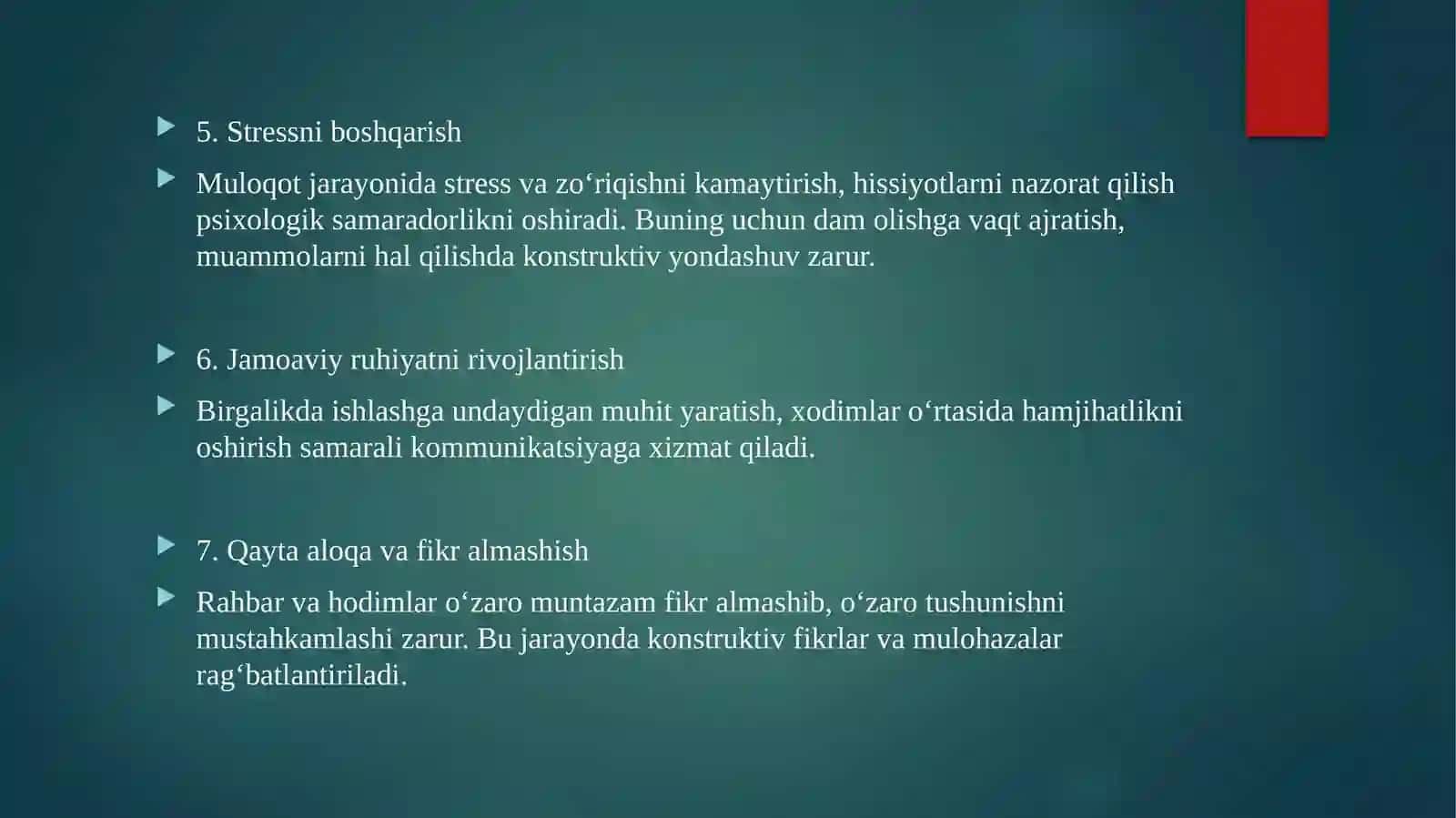 Rahbar va hodim o’rtasida samarali muloqot psixologiyasi 4