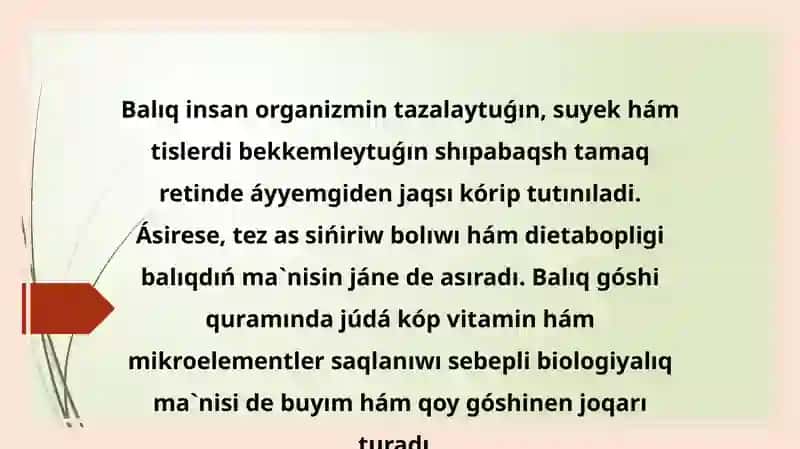 Balıq ónimdarlıǵı jane onıńólshewbirlikleri 4