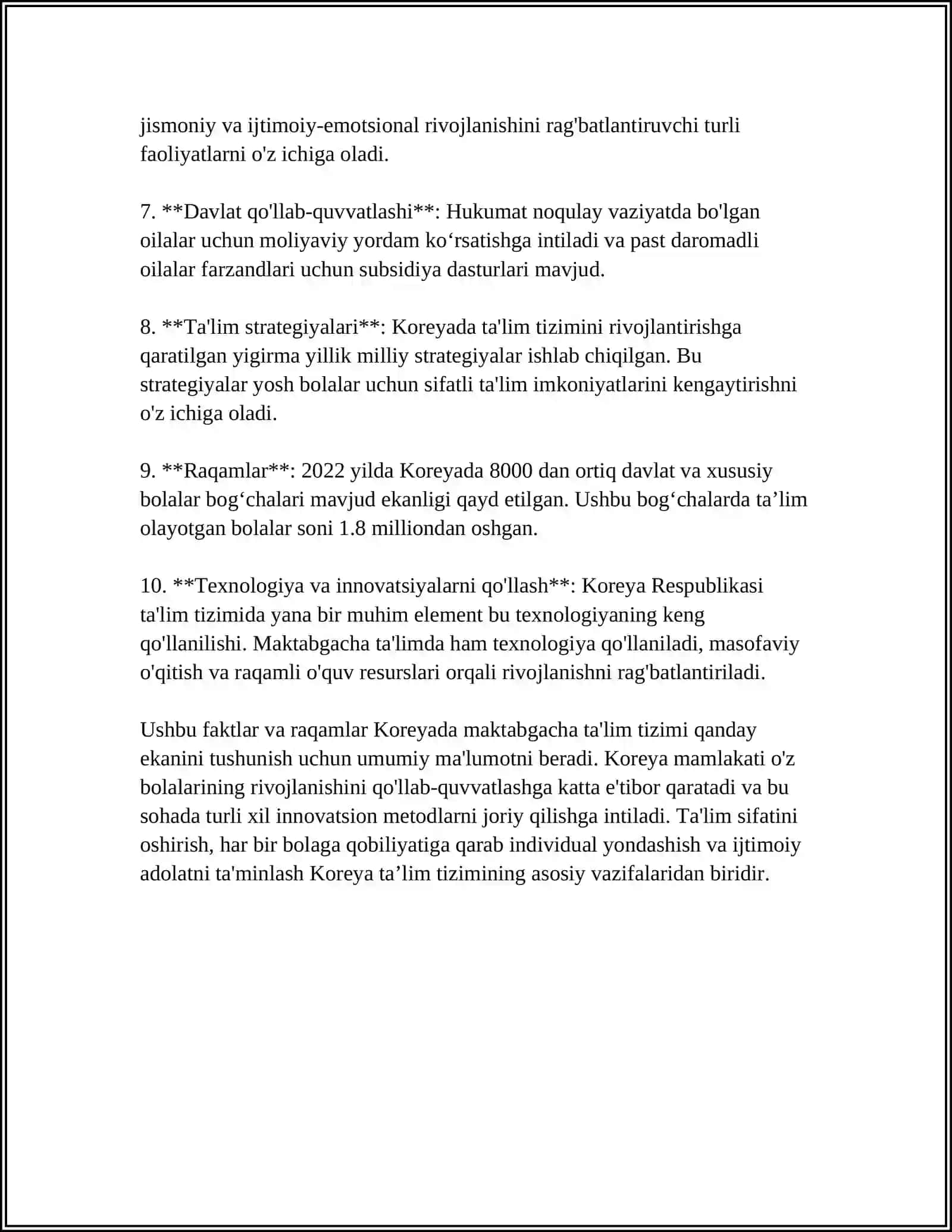 KOREA TA'LIM TIZIMINI OʻRGANISH 4