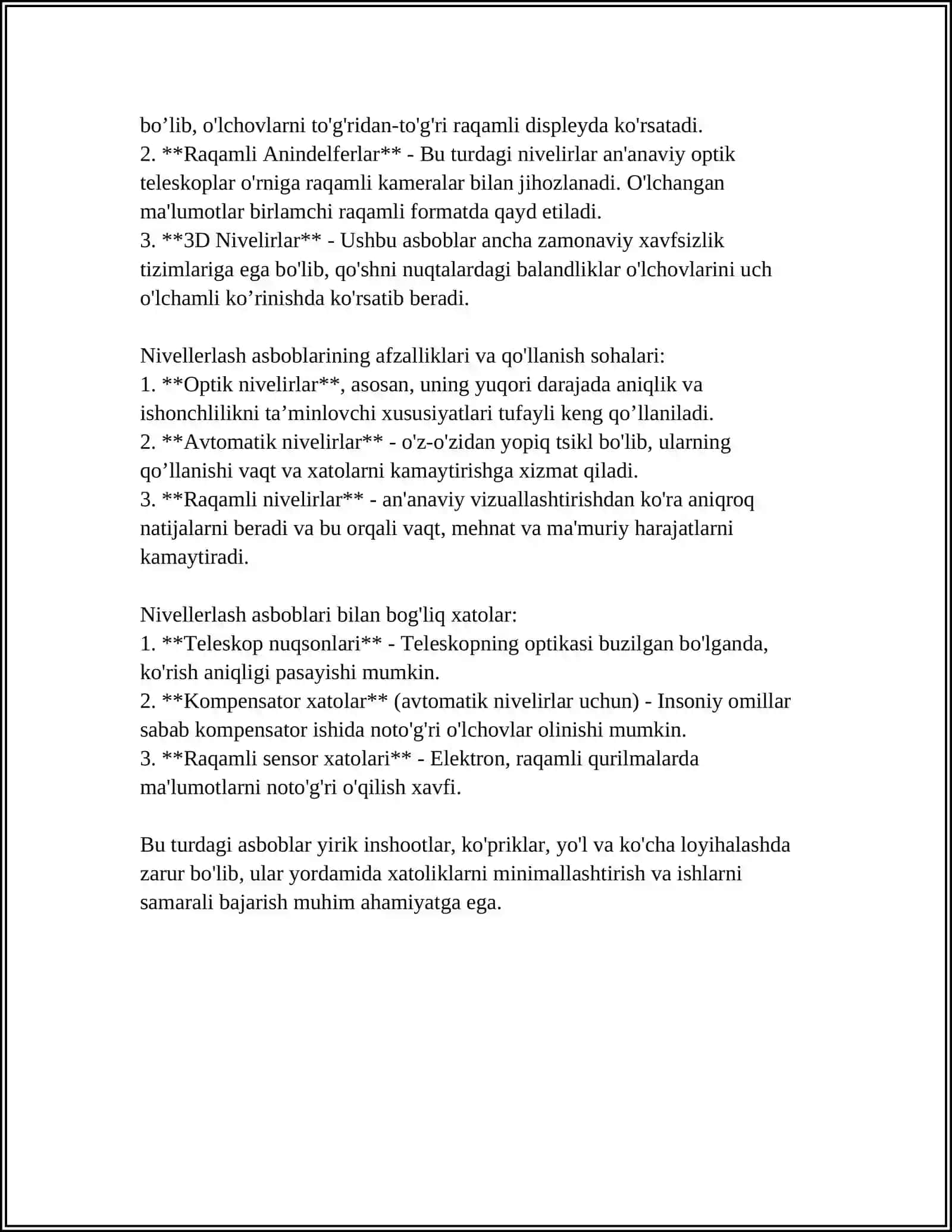 Nivellerlash asboblari turlari 4