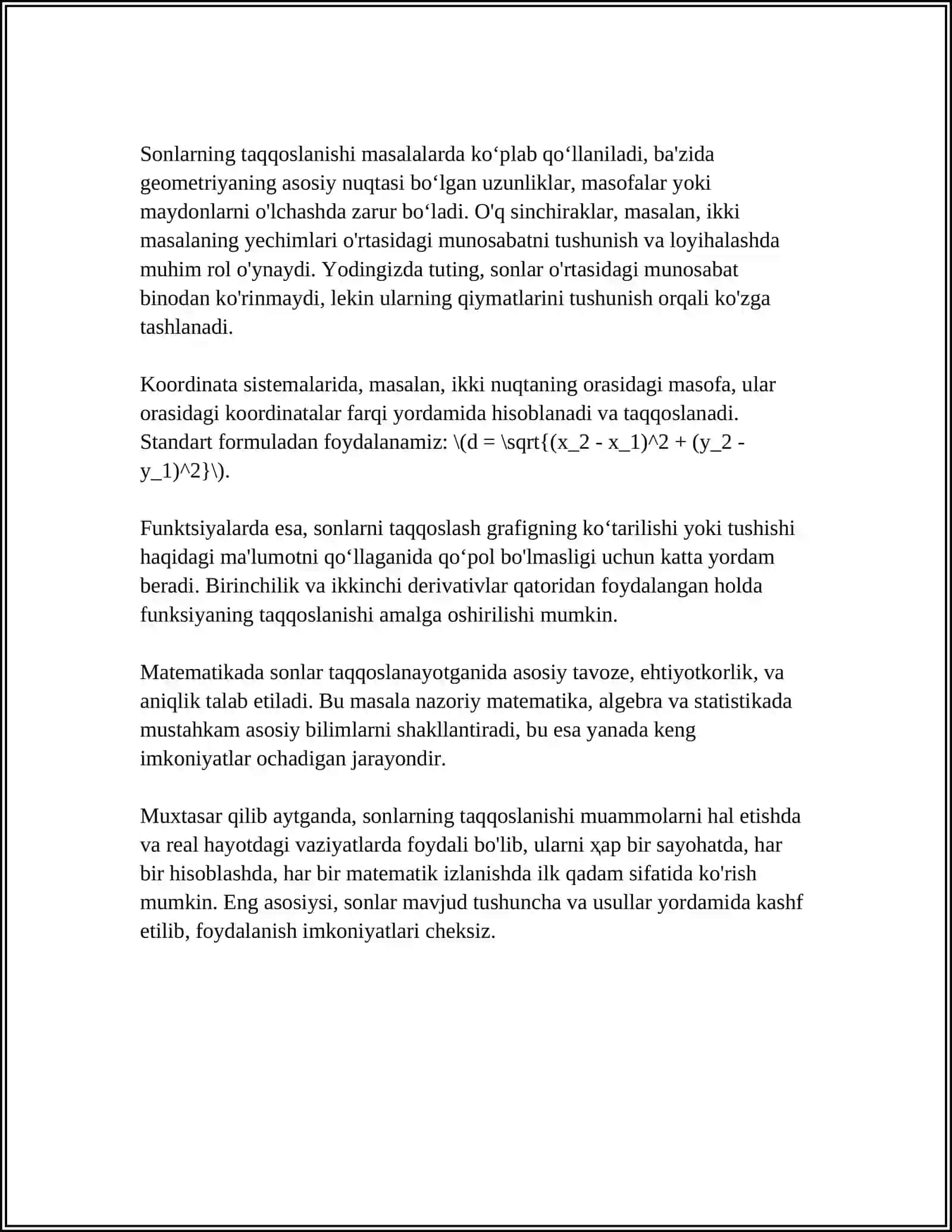 BOSHLANG'ICH SINF MATEMATIKA DARSLARIDA MANTIQIY FIKRLASHNI MODELLASHTIRISH 4