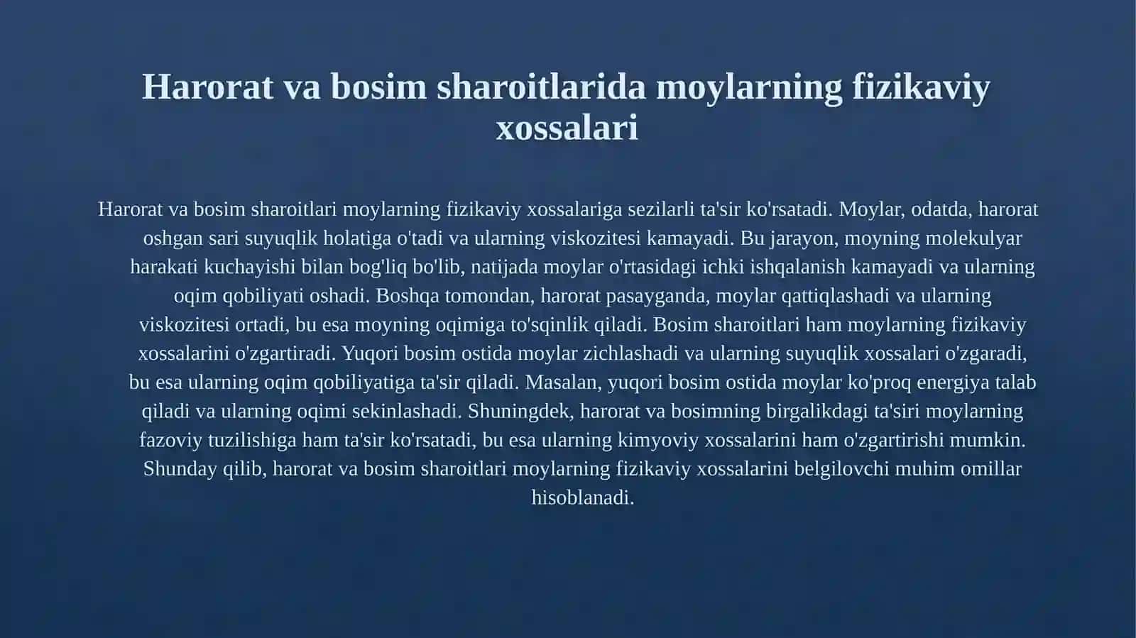 Surkov moylarning mustahkamlik xossalari 4