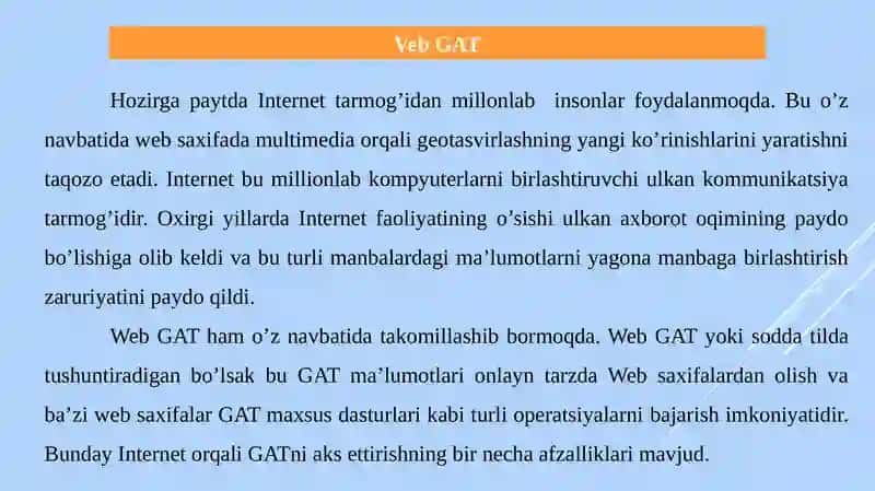 GEOGRAFIK AXBOROT TIZIMLARINING ZAMONAVIY RIVOJLANISHI 4