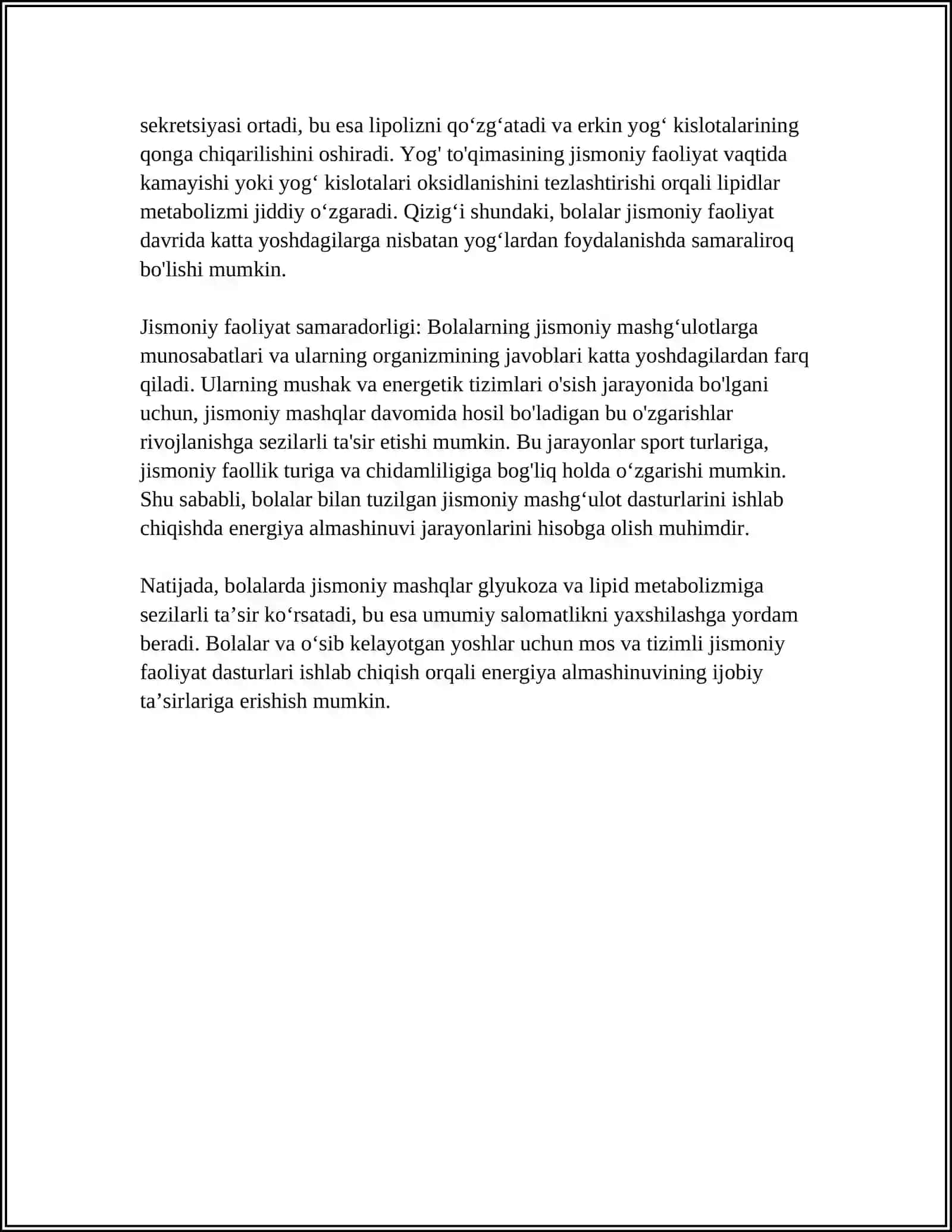 HAR XIL YOSHDAGI INSONLAR BILAN JISMONIY MASHG‘ULOT USULLARINING BIOKIMYOVIY ASOSLARI 4