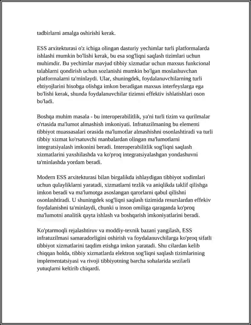 Elektron sog'liqni saqlash tizimlari (ESS) 4