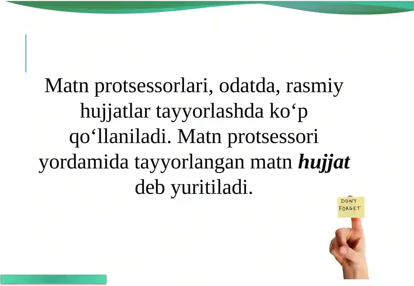 Matn protsessorlari va ularning ta’limiy imkoniyatlari bilan tanishish 4
