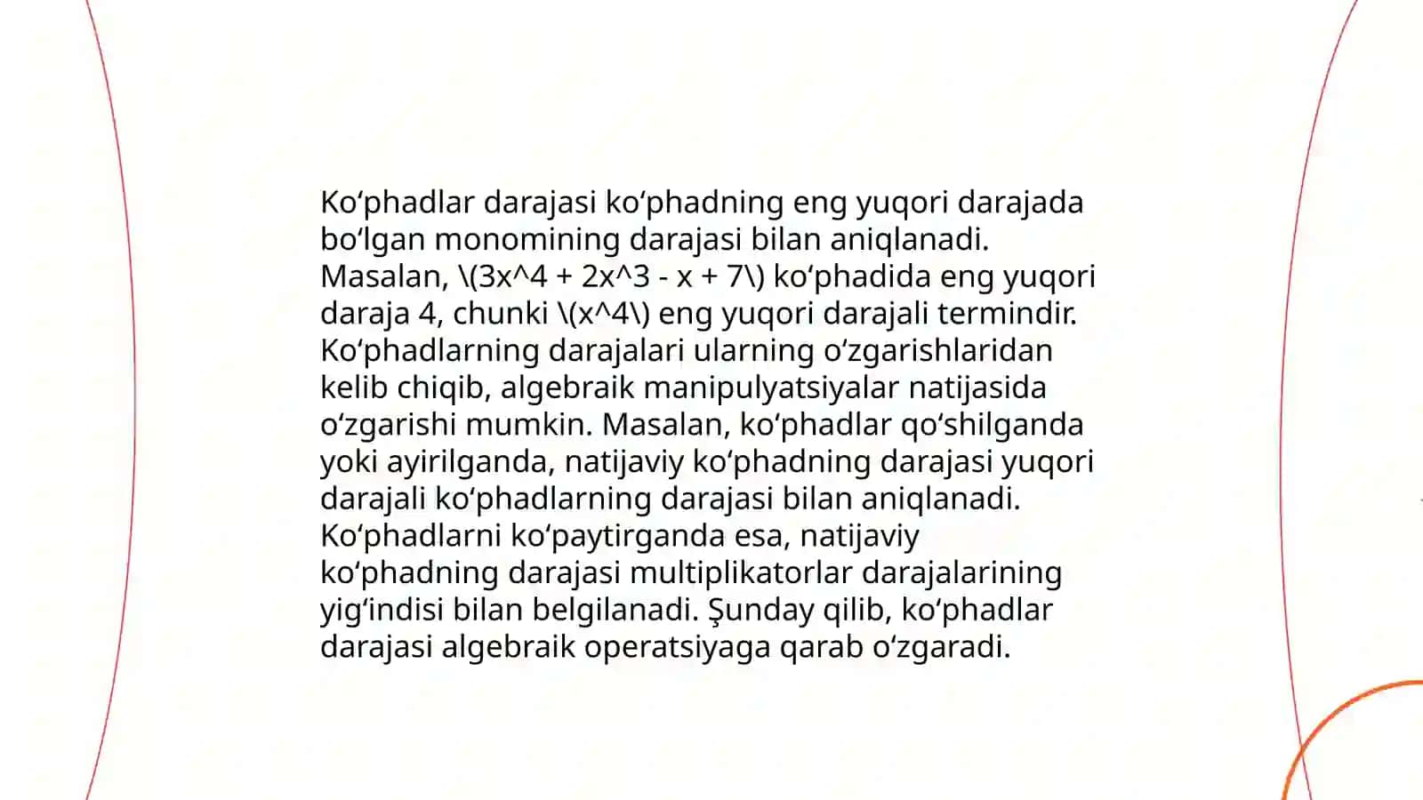 Ratsional koeffitsientli koʻphadlar 4
