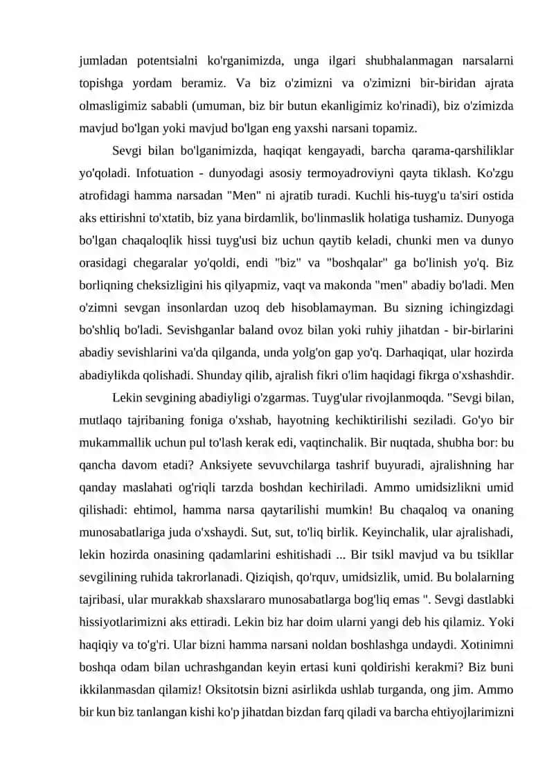 Sevgining insong hayotida tutgan o'rni va zarurati 4