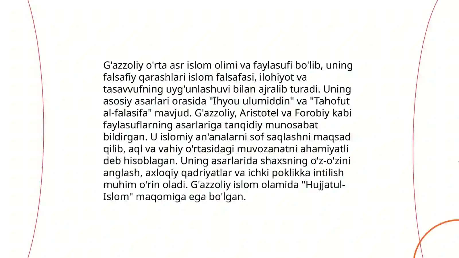 Abu Nasr Farobiy va G’azzoliyning falsafa ilmiga oid qarashlarini qiyosiy tahlil etish 4