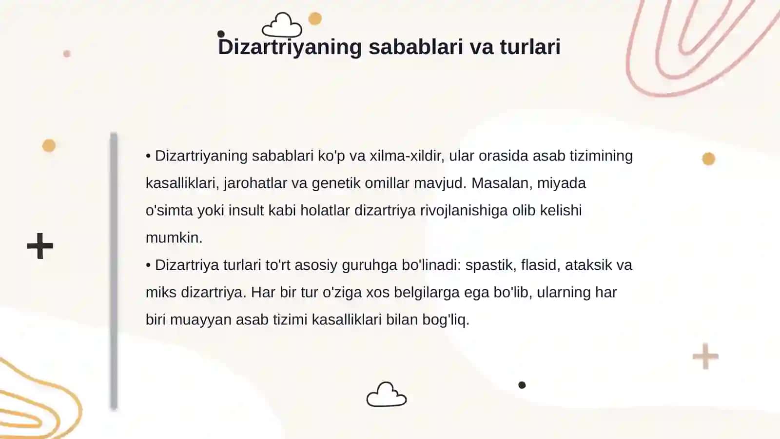 Dizartriya va uning rivojlanishdagi orni 4