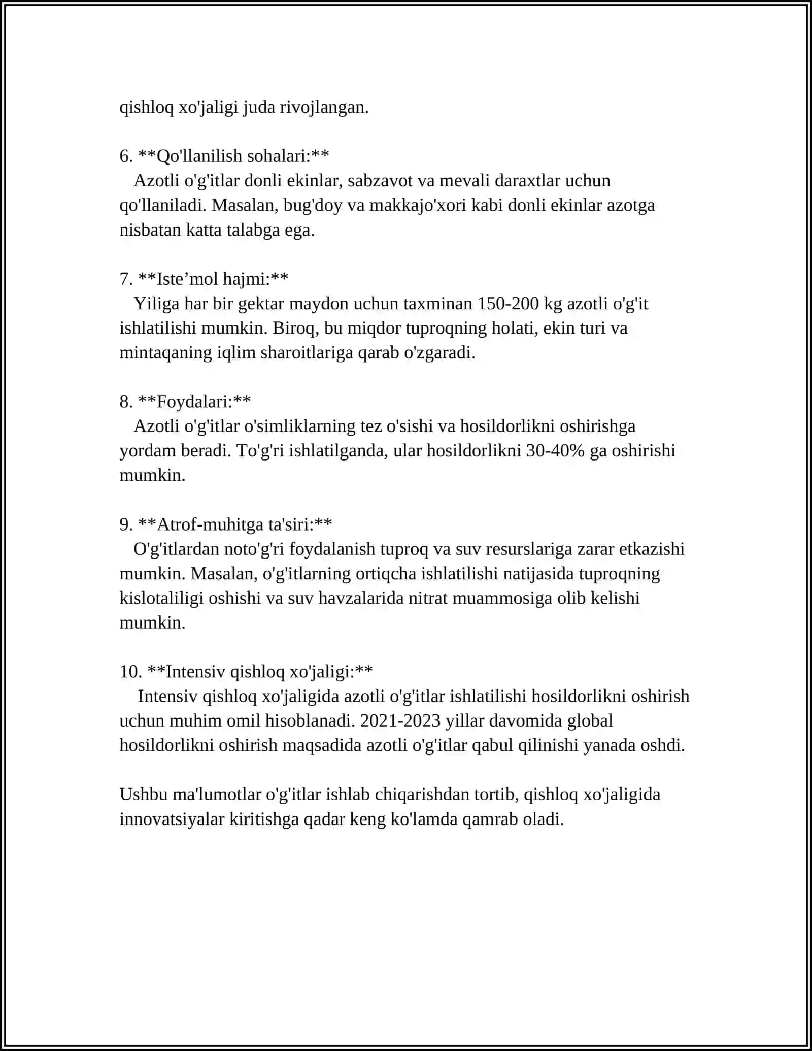 NITROBIRIKMALARNING XALQ XOʻJALIGIDAGI AHAMIYATI 4