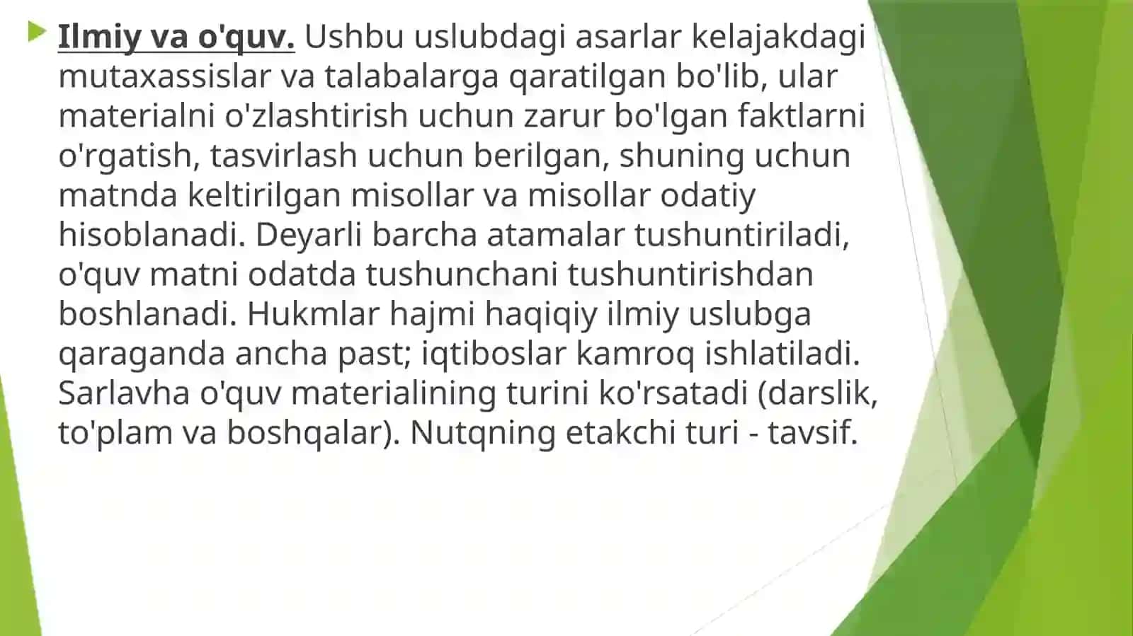 Ilmiy uslubiy janrlari.Kurs ishi 4