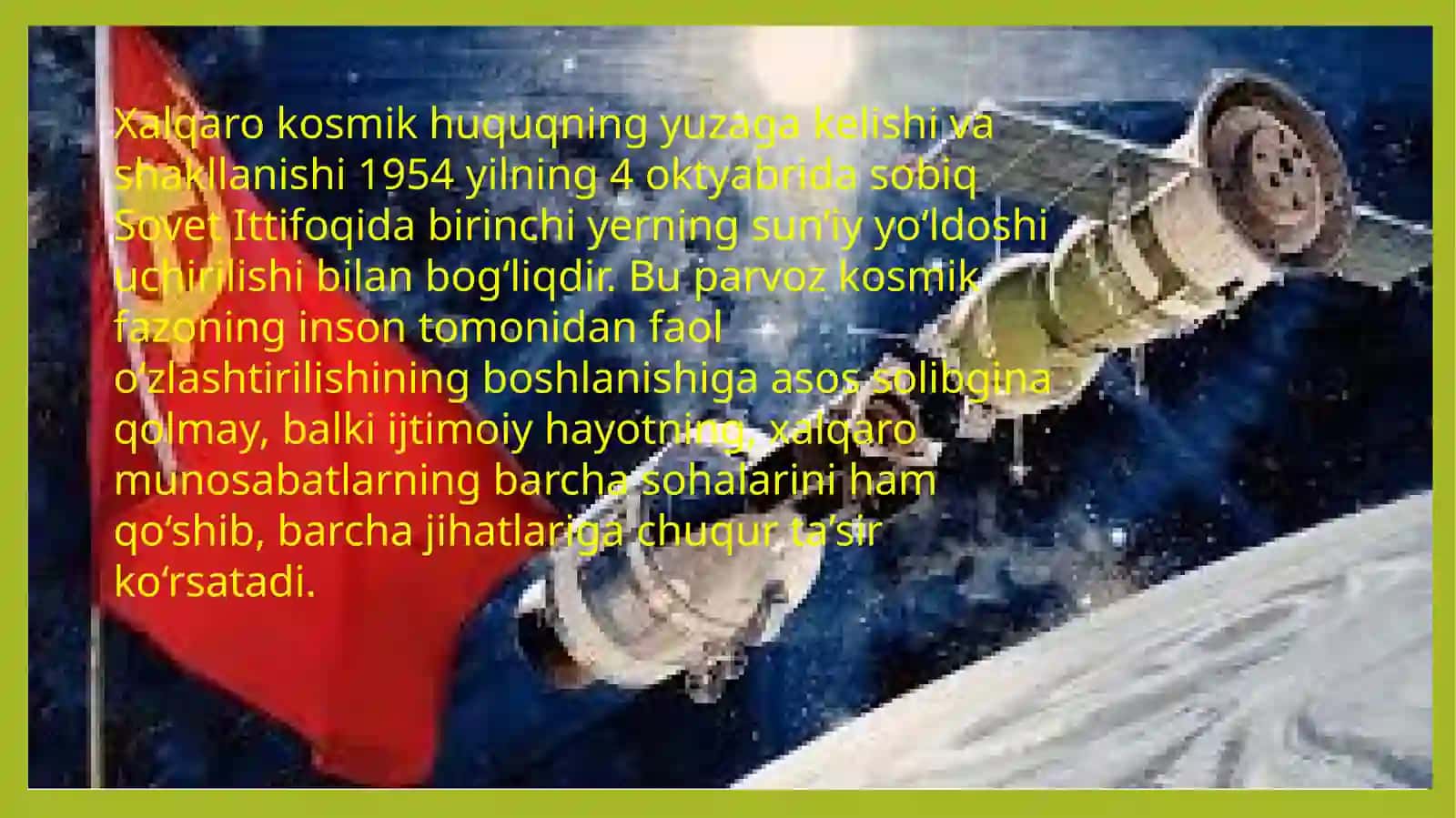 Xalqaro kosmos va ekologiya huquqi 4