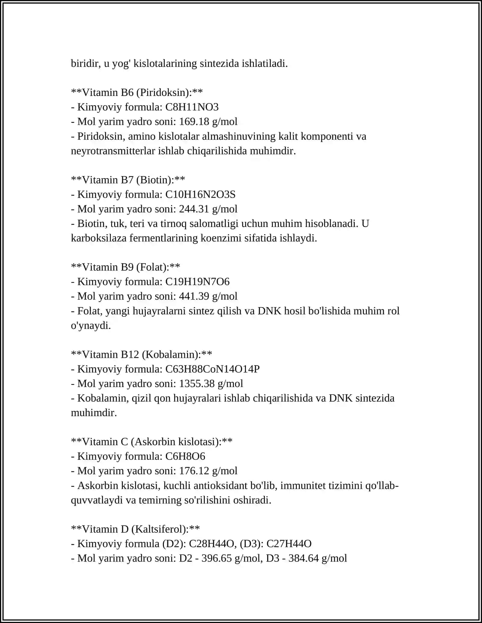 VITAMINLARNING BIOKIMYOVIY ROLI 4