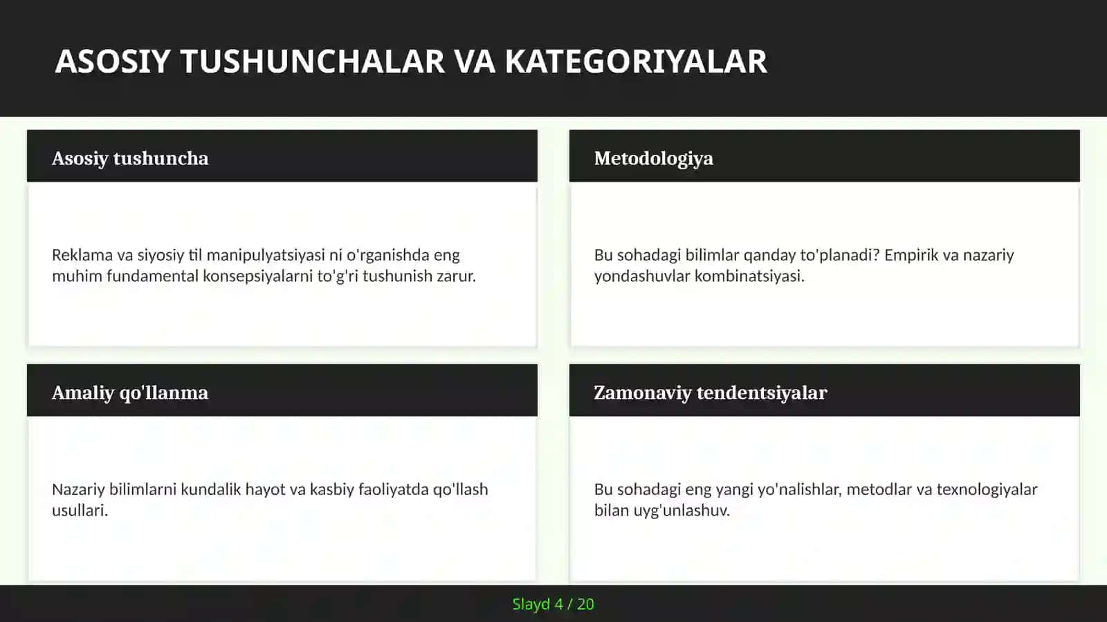 Reklama va siyosiy til manipulyatsiyasi 4