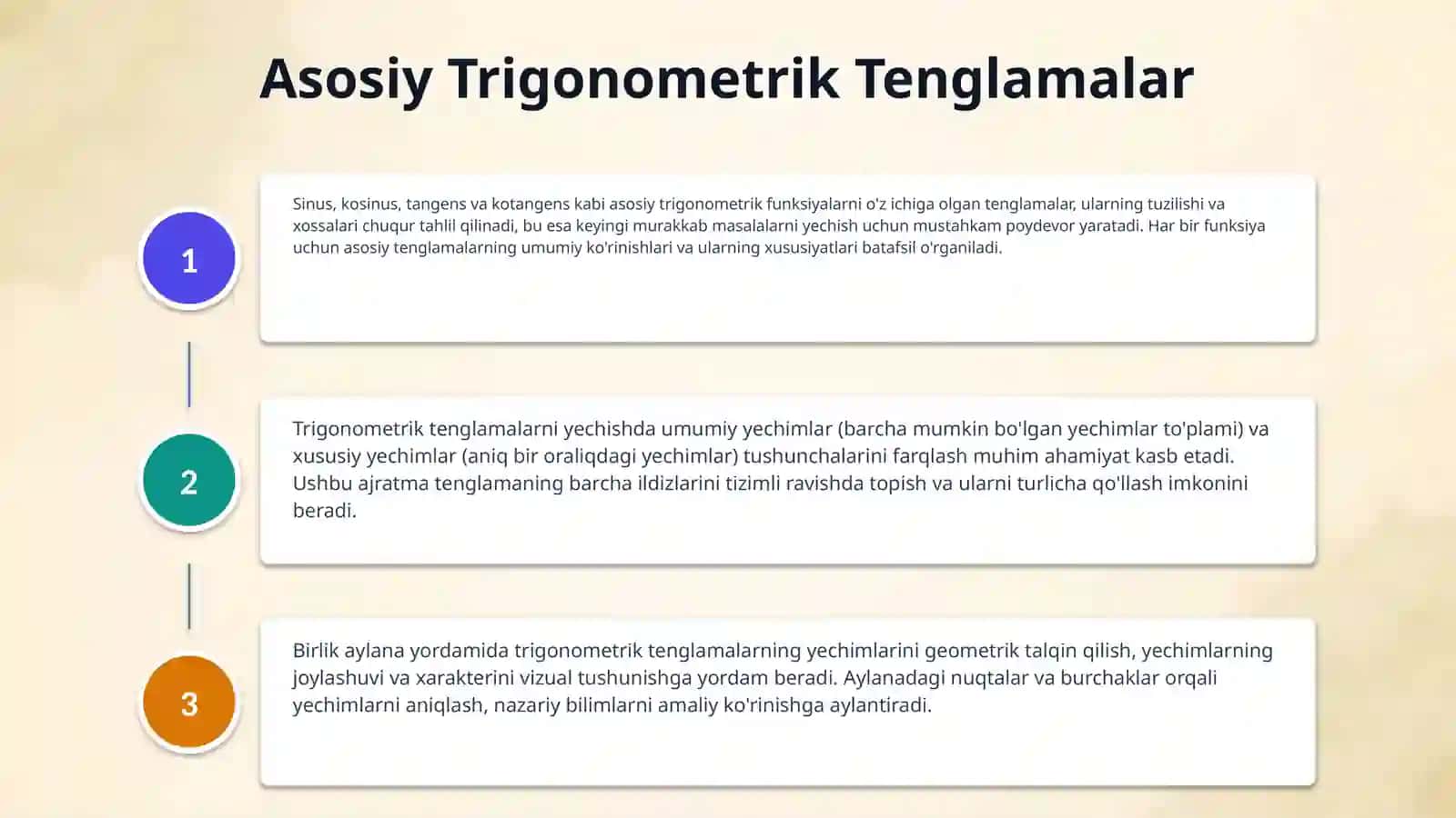 Trigonometrik tenglamalar va ularni yechishning asosiy usullari 4
