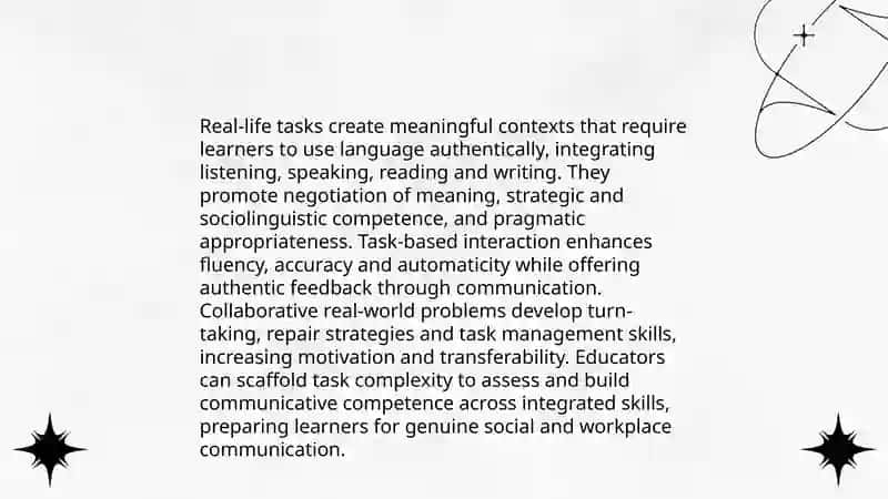 Real-life tasks in integrated skill instruction 4