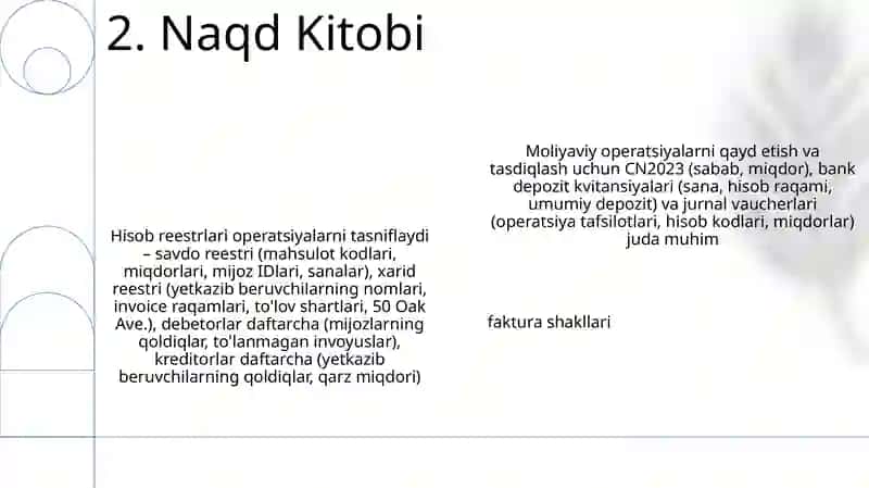 Buxgaletiyaga hisobi regosterlari va shakkilar 4