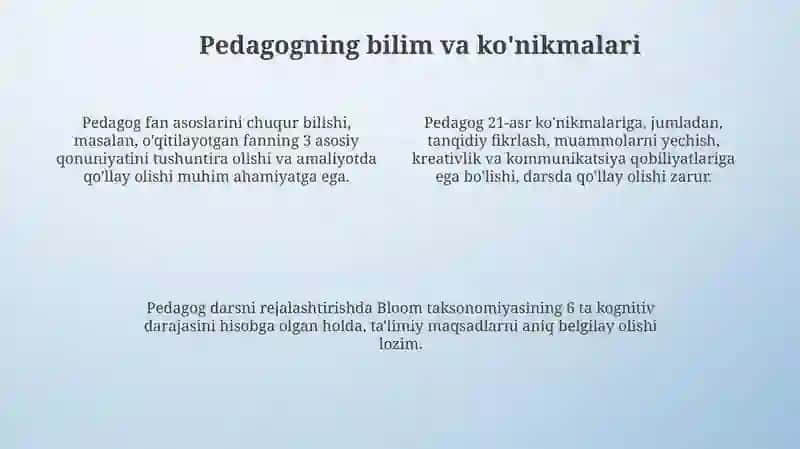 Pedagogning kasbiy kompetentligi 4