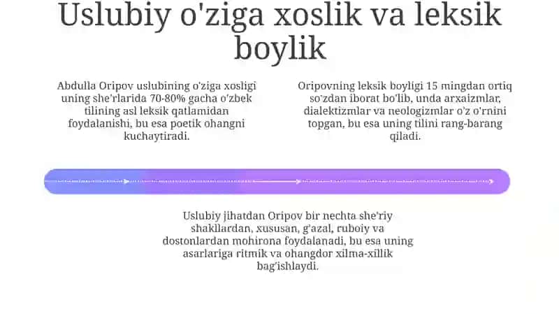 Abdulla Oripov va uning so’z ishlatish uslubiyati 4