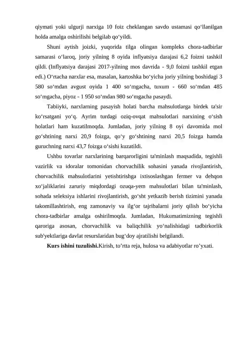 DAVLAT TOMONIDAN MINIMAL VA MAKSIMAL NARXLARNING O'RNATILISHI 4