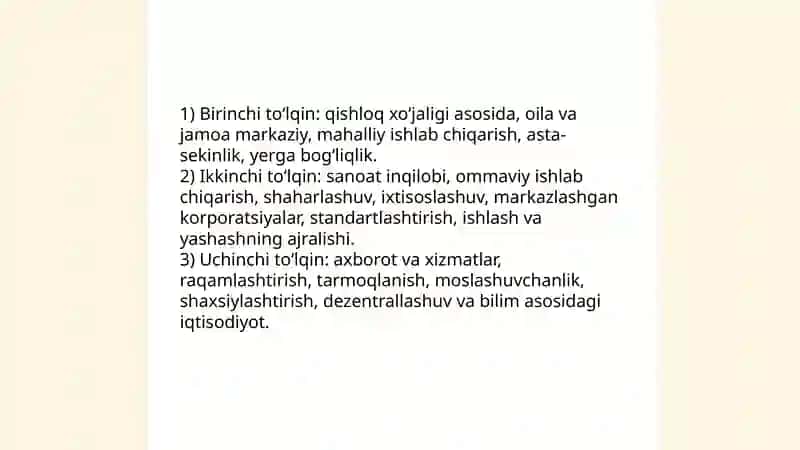 E.Tofflerning "Uchinchi to'lqin" asari 4