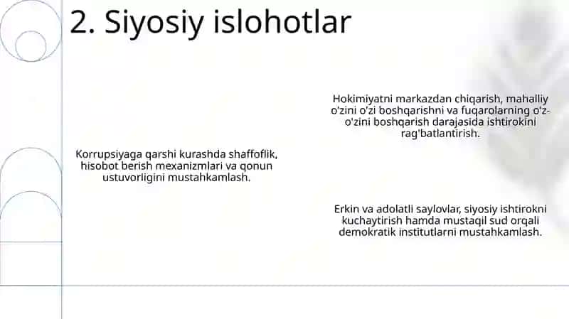 Yangi Oʻzbekistonda amalga oshirilayotgan islohotlar 4