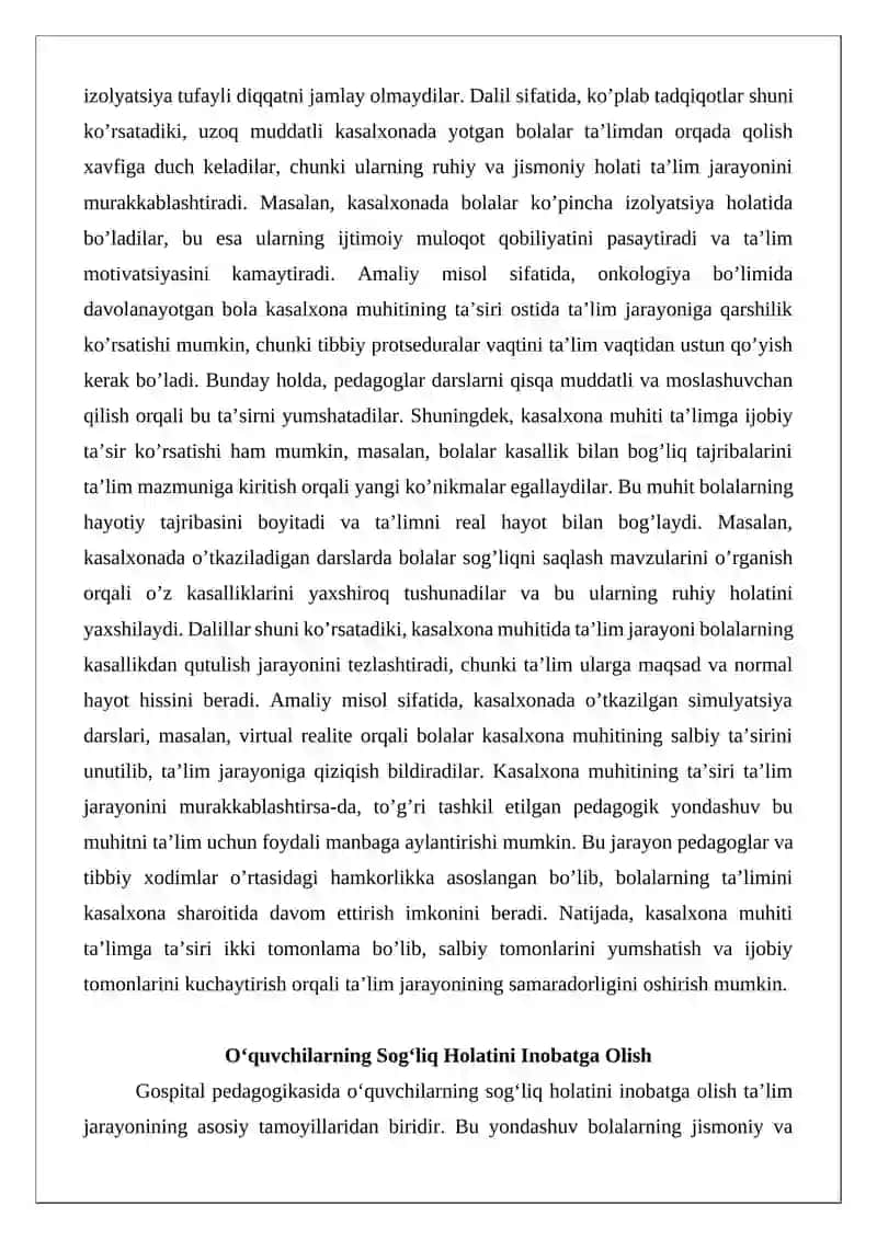 Gospital pedagogikada dars o‘tish jarayonining o‘ziga xosliklari 4