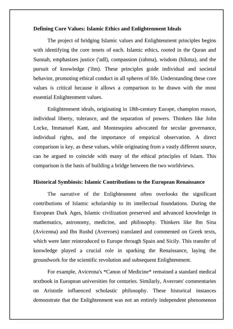 Bridging Worlds: Islamic Values and Enlightenment Principles 4