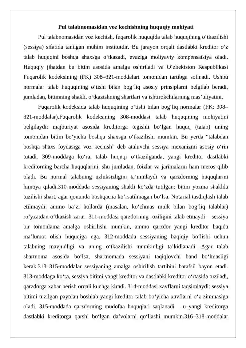 Pul talabnomasi 4