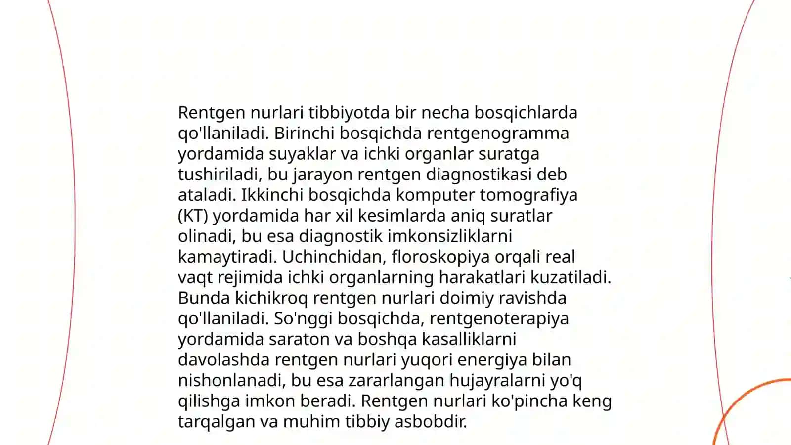 Rentgen nurlarining o'rganish tarixi 4