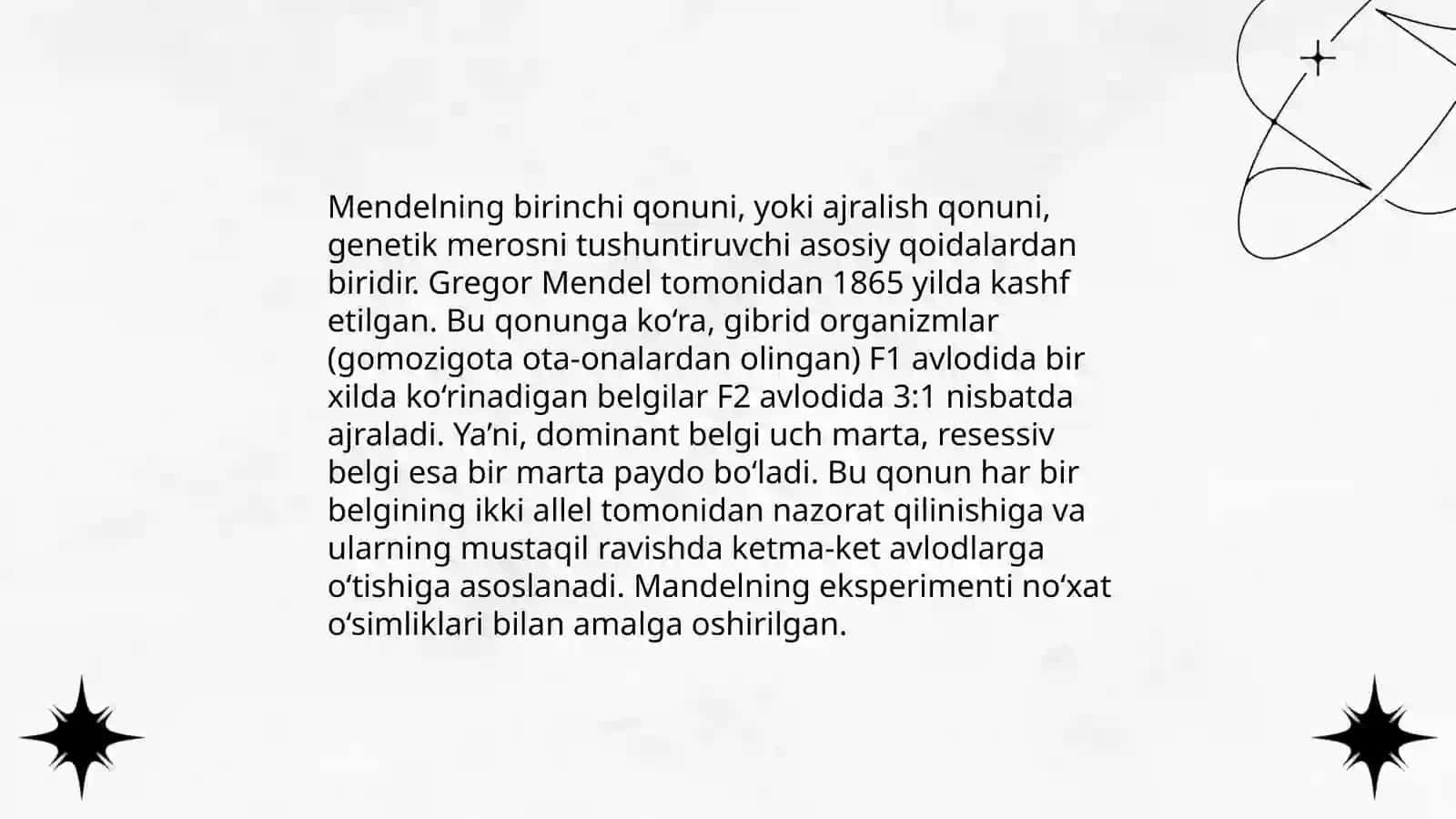 Mendel qonunlari 4
