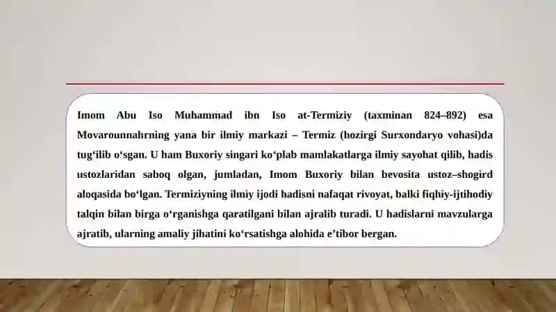 Imom Buxoriy va Imom Termiziyning hadisilari 4