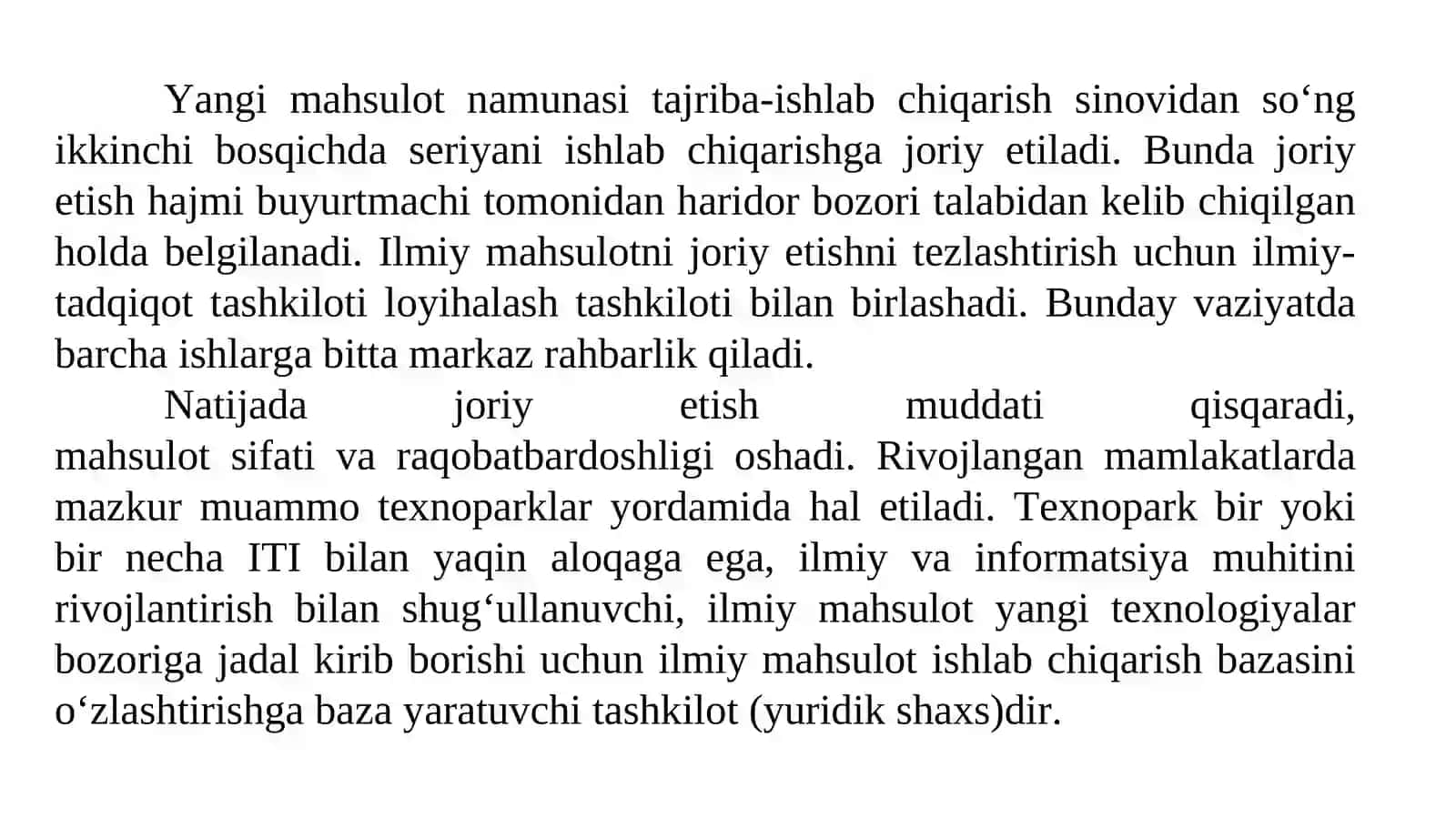 Ilmiy tadqiqot ishlari natijalarini joriy etish, ularning samaradorlik mezonlari 4
