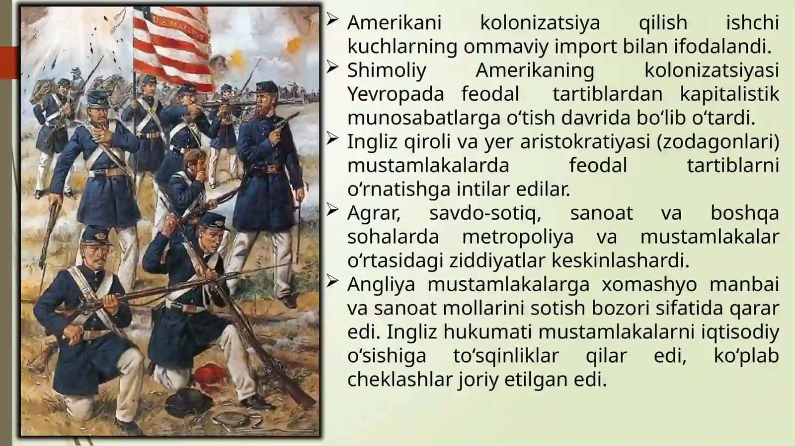 XVIII asrning boshlarida Shimoliy Amerikani ozlashtirish 4
