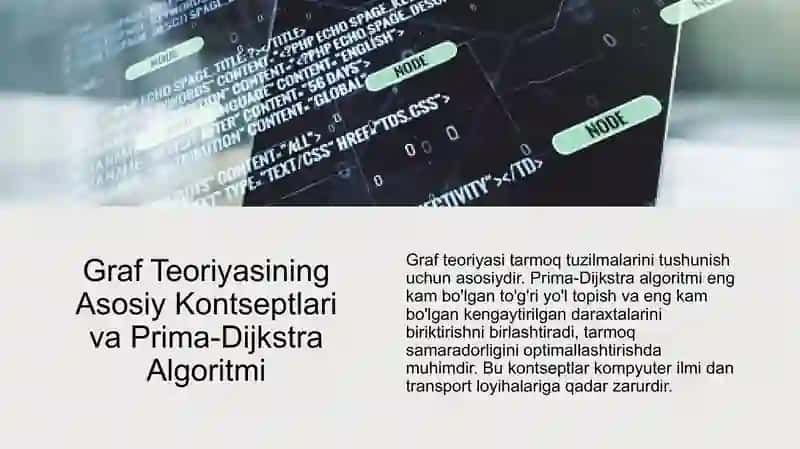 Algortimlarni loyihalash fanidan taqdimot | Prima-Deykstra algoritmi. Uni vaqt bo’yicha baholash 4