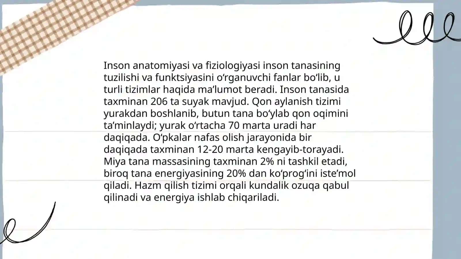 Tibbiy bilim asoslar. Mashgulotlari uchun majjallangan tabelli buyumlar,oquv va korgazmali qurollar 4