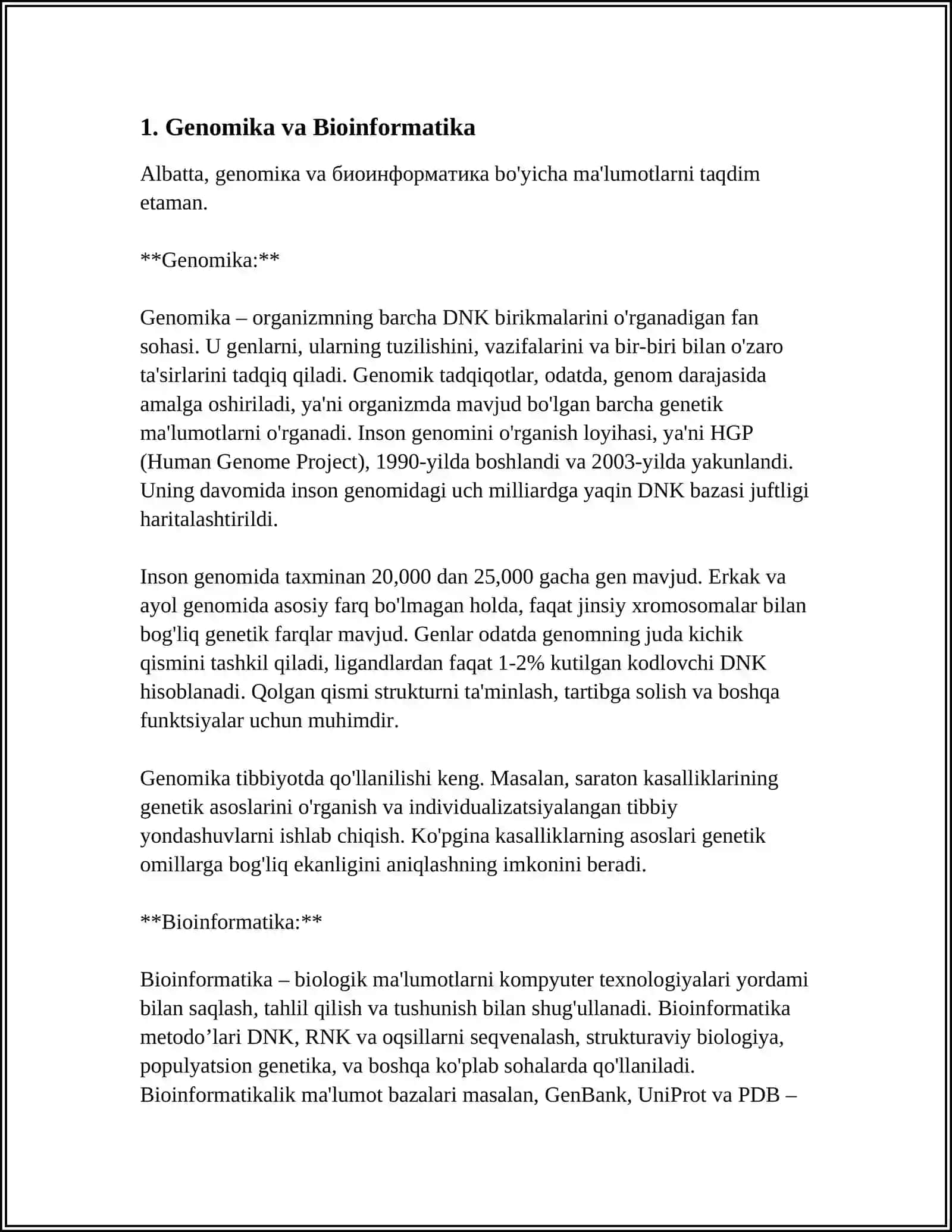 ZAMONAVIY BIOLOGIYA RIVOJLANISHIDAGI BIOINFORMATIKANING XISSASI 4