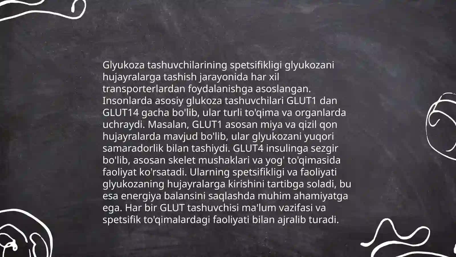Glukoza tashuvchilarining tuzilishi 4