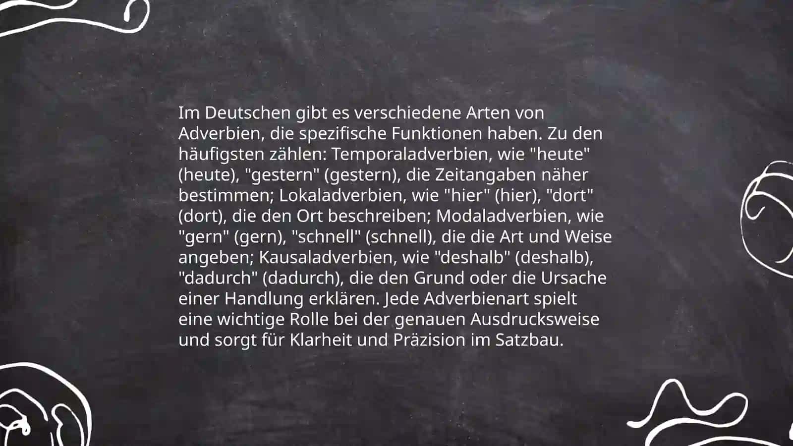 Definition of Adverbs in German (Ravish) 4