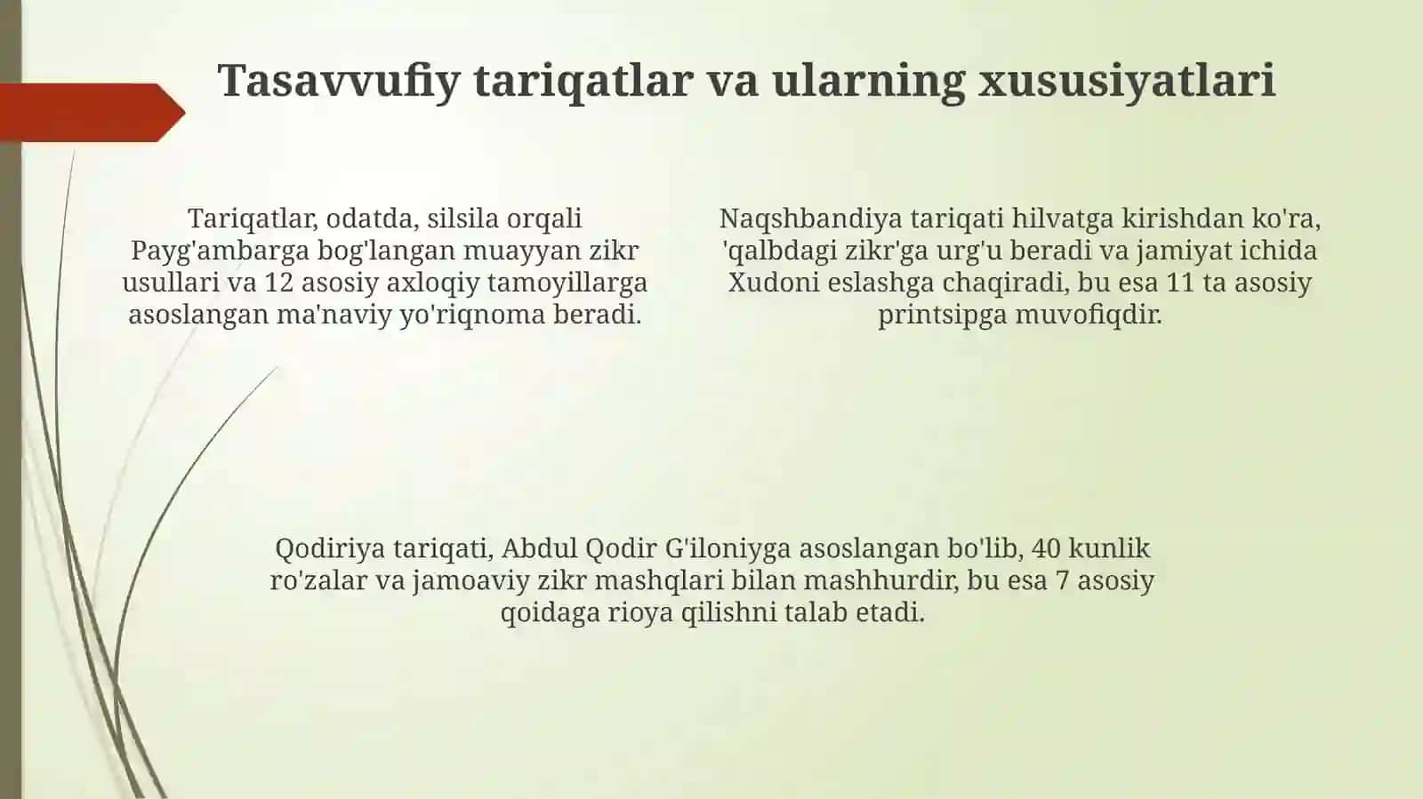 Tasavvuf ta’limoti va tariqatlari 4